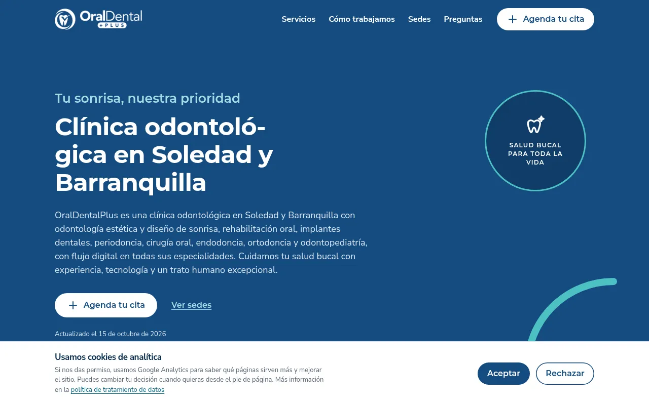 Screenshot of oraldentalplus.com