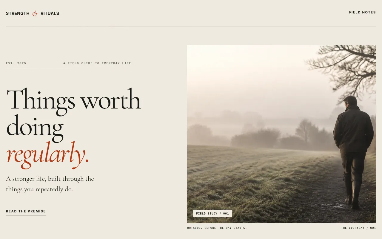 Screenshot of strengthandrituals.com