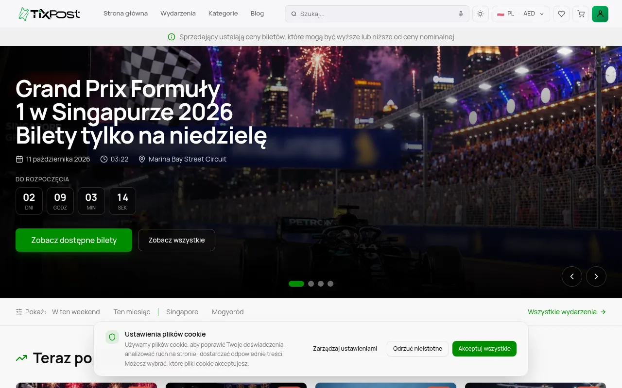 Screenshot of tixpost.com