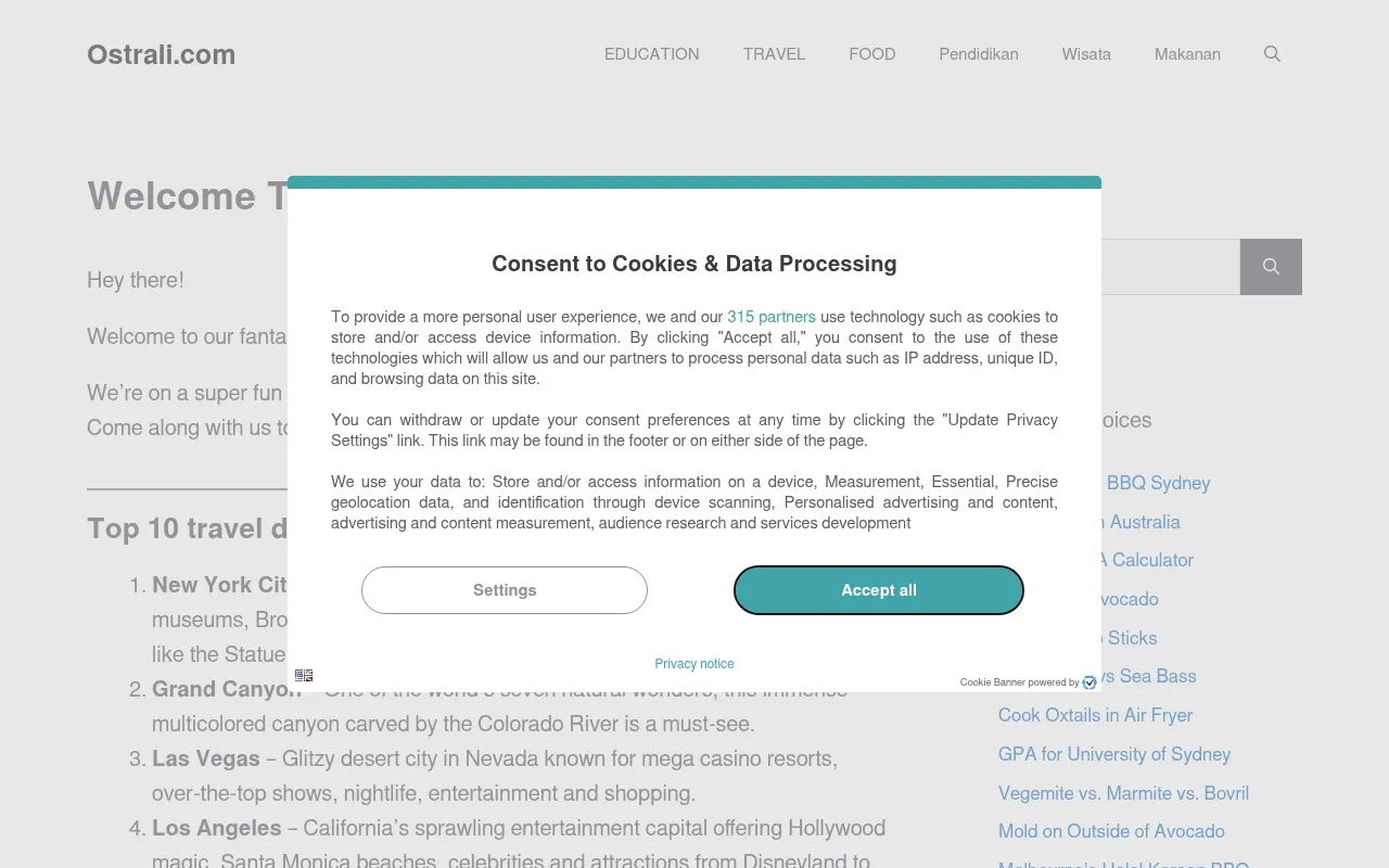 Screenshot of ostrali.com