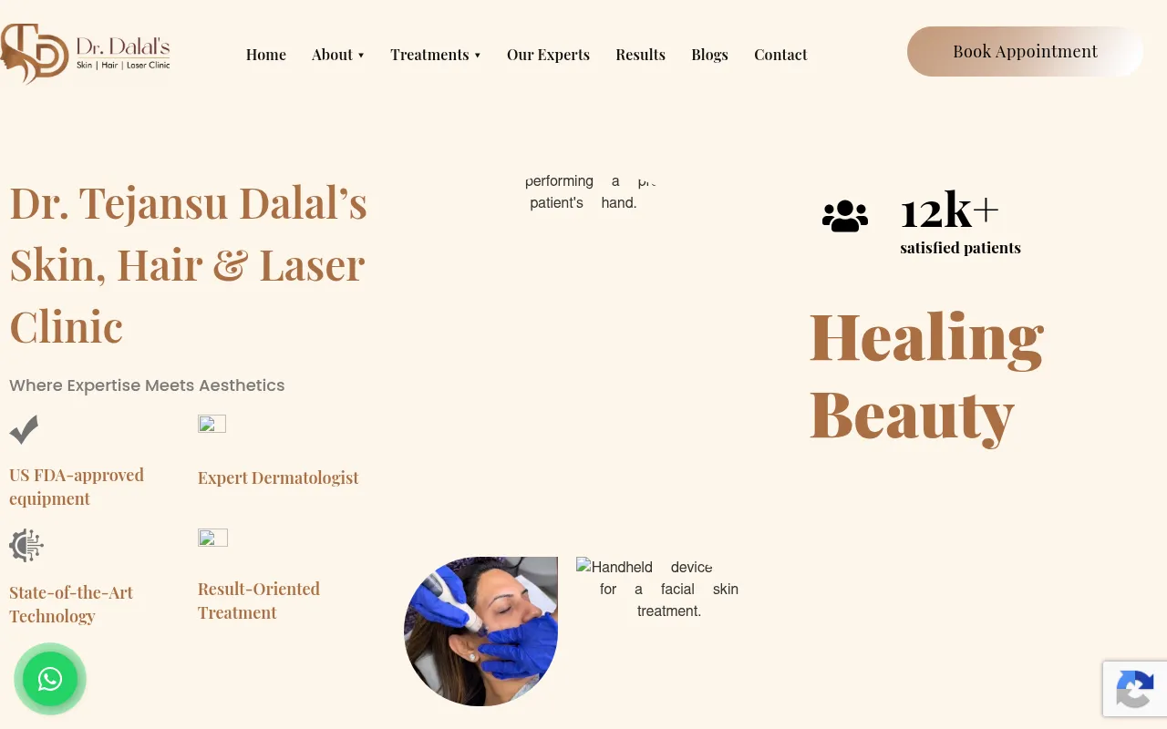 Screenshot of drdalalsclinic.com