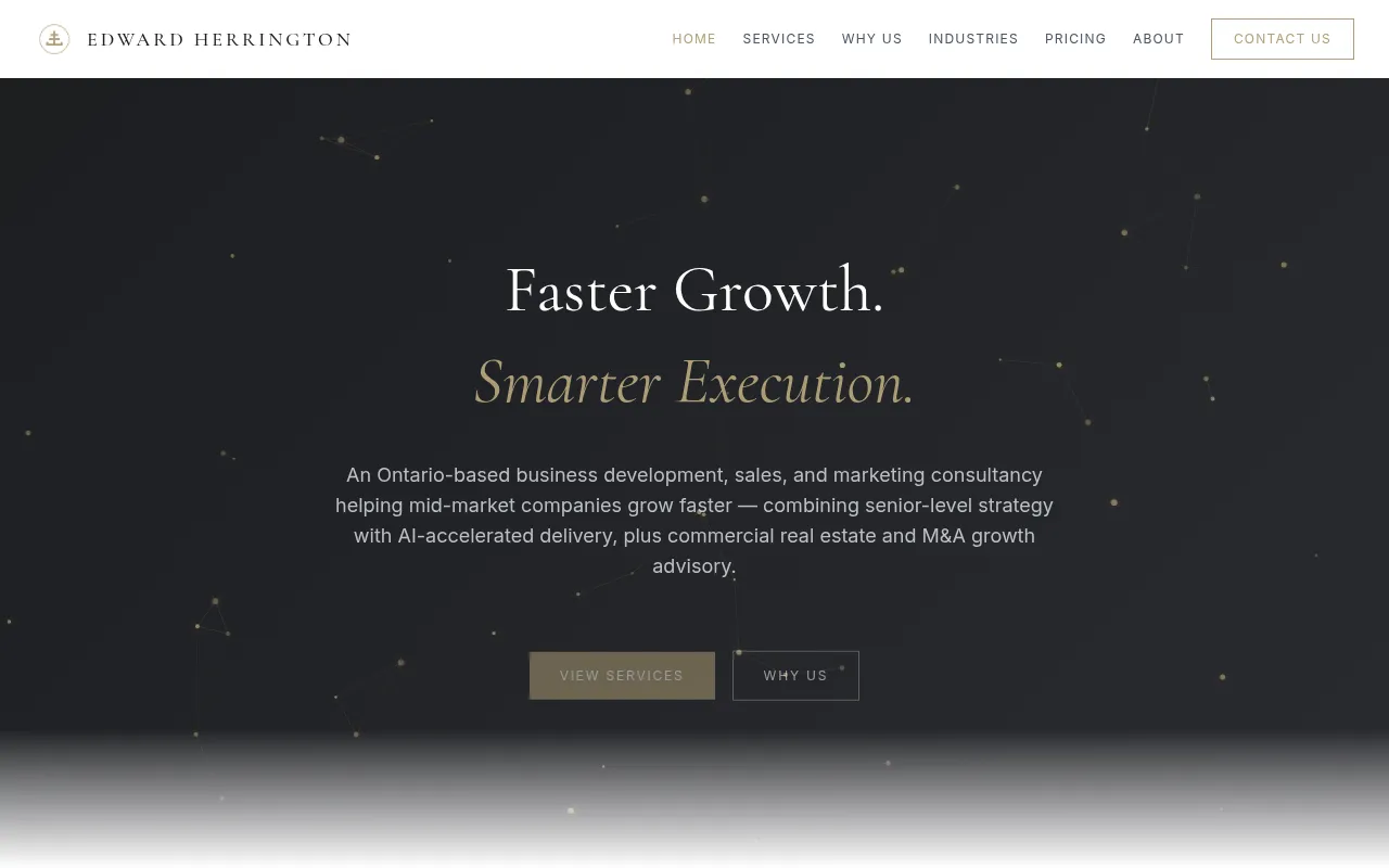 Screenshot of edwardherrington.com