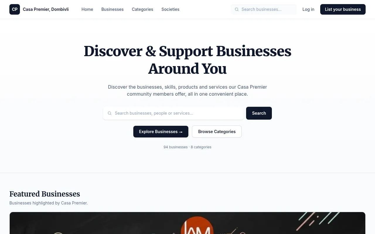 Screenshot of premierbiz.iamtiksha.com