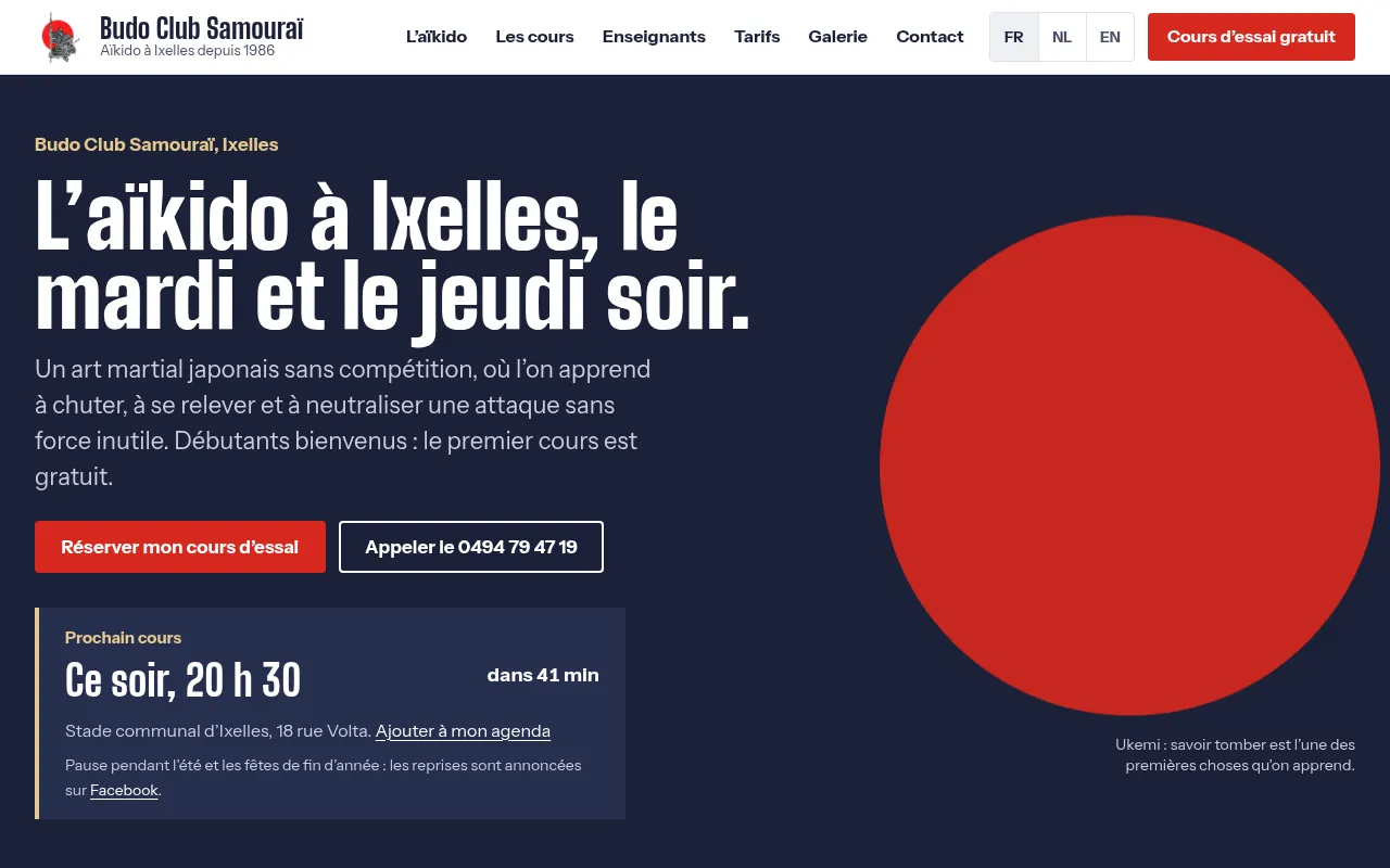 Screenshot of ixelles.aikido.be