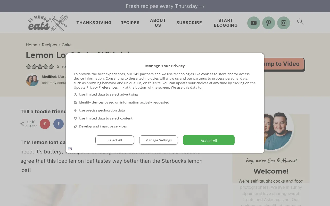 Screenshot of elmundoeats.com