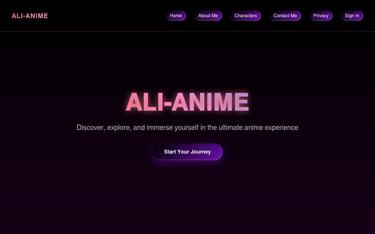 Screenshot of ali-anime.infinityfreeapp.com