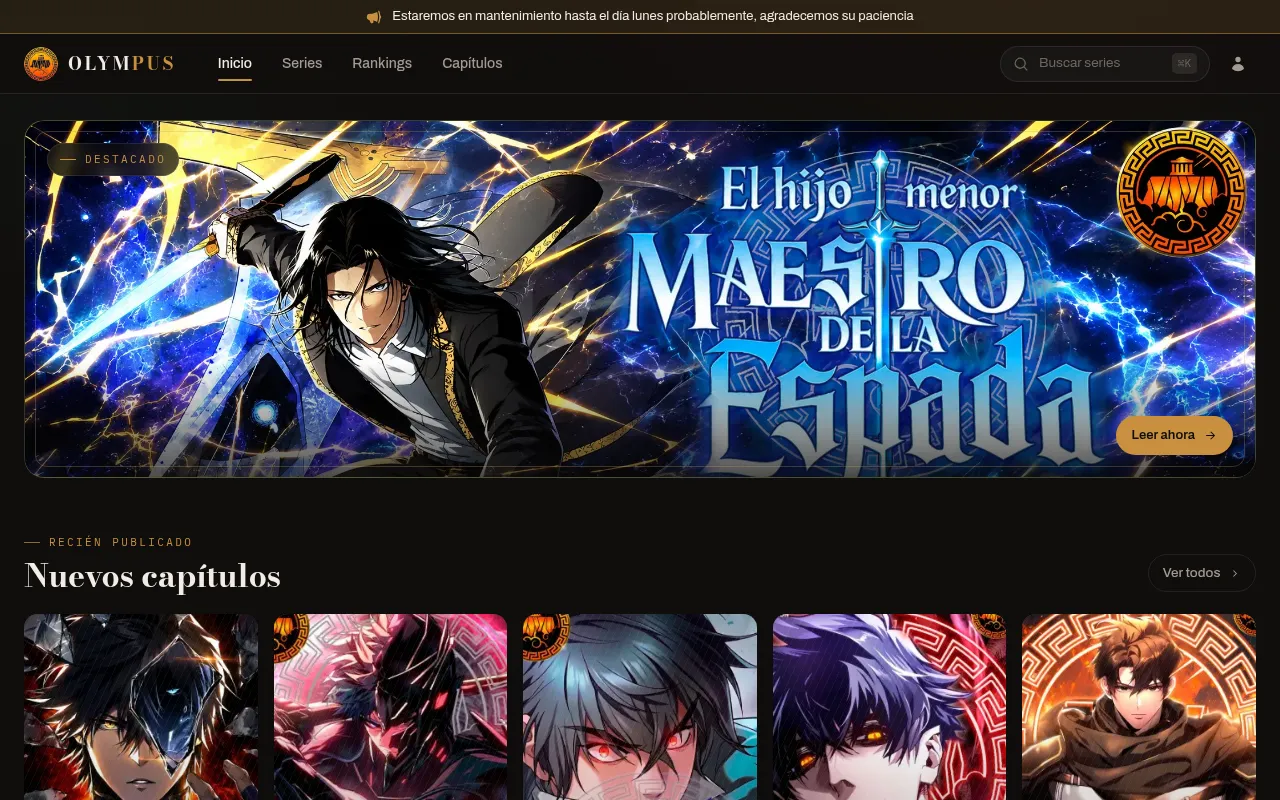 Screenshot of olympusxyz.com