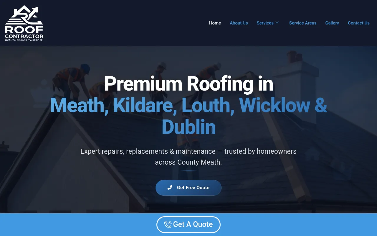 Screenshot of roofcontractor.ie