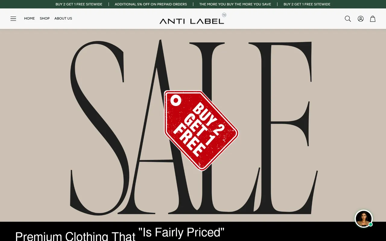 Screenshot of antilabel.in