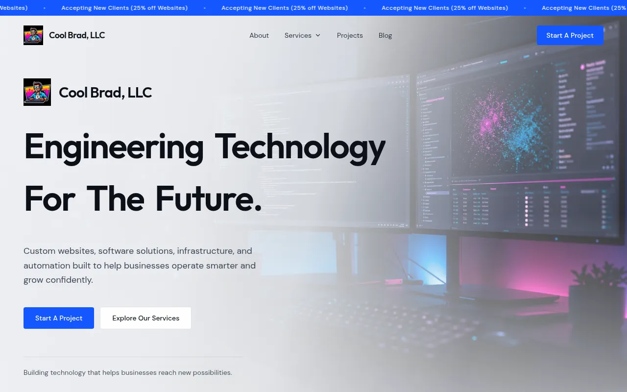 Screenshot of coolbrad.com