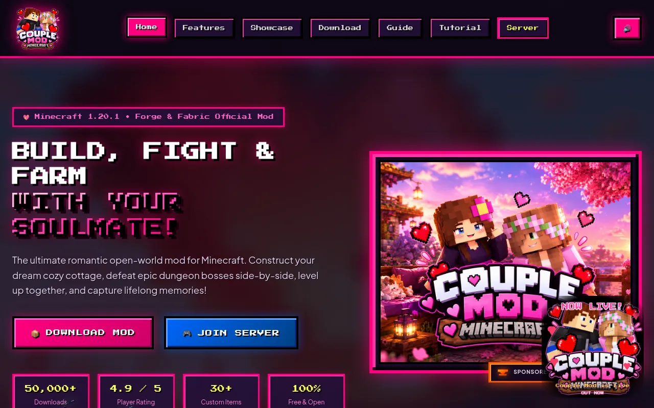 Screenshot of playcouplecraft.com