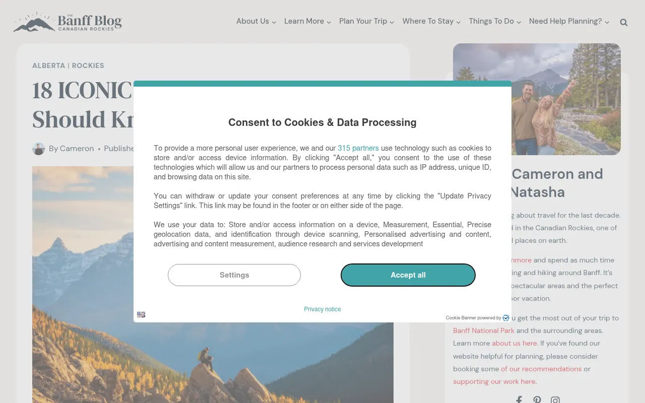 Screenshot of thebanffblog.com