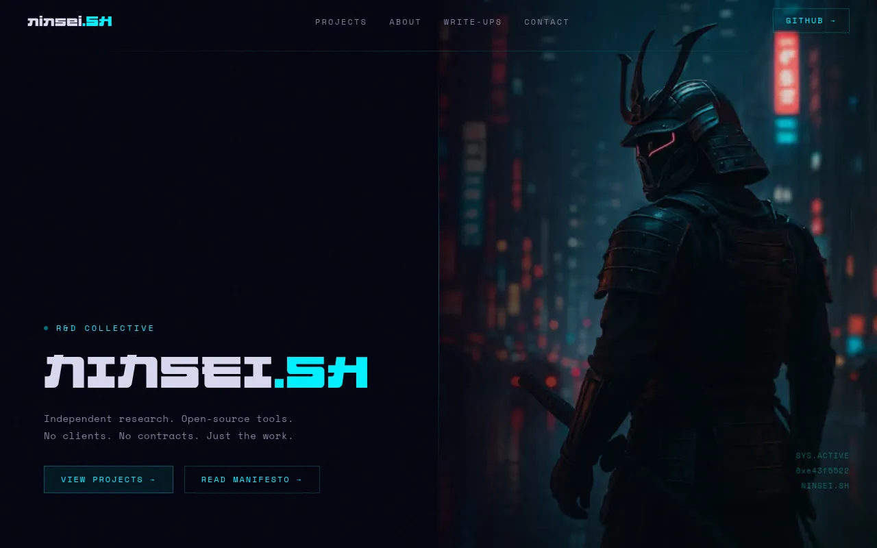Screenshot of ninsei.sh