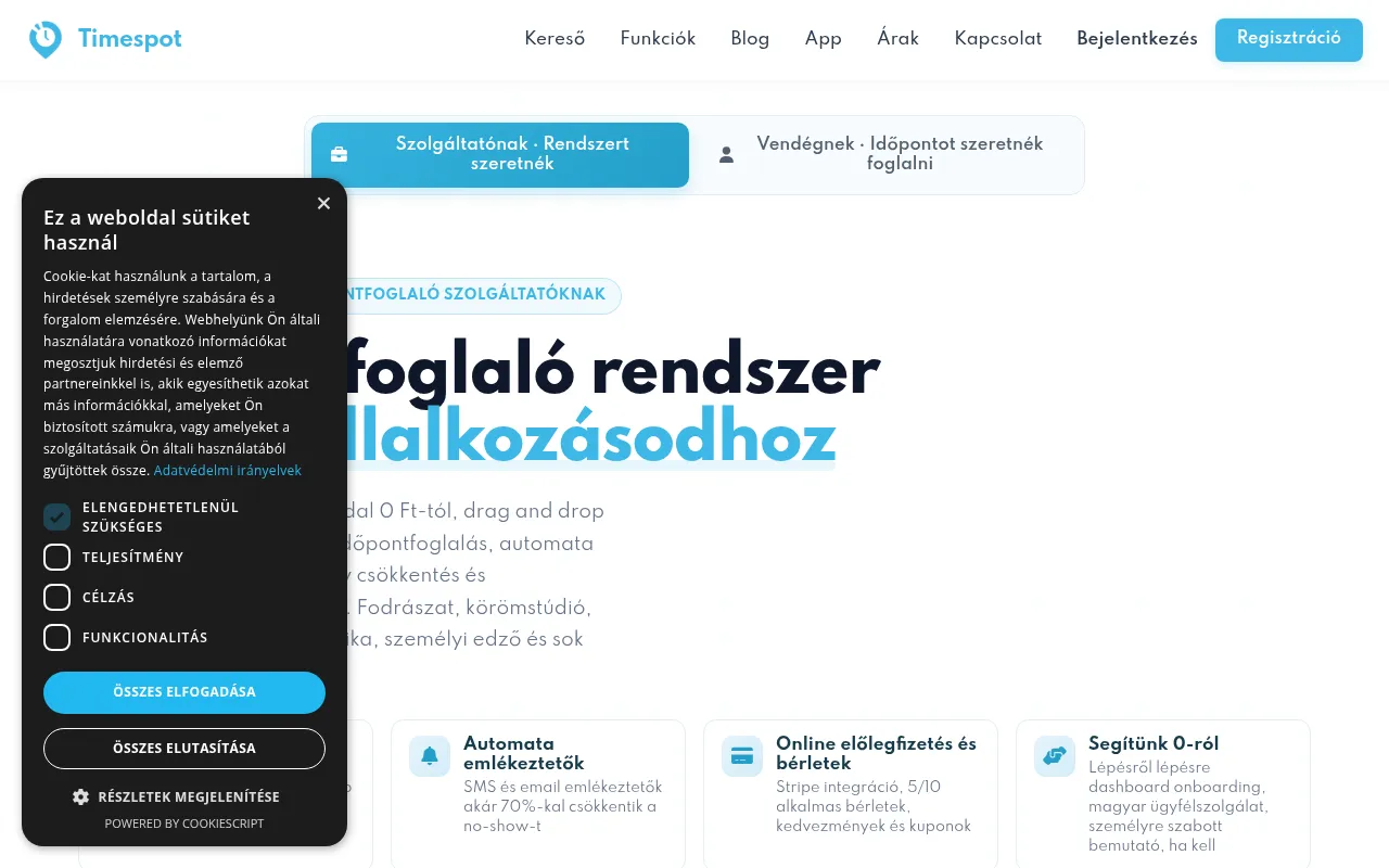 Screenshot of timespot.hu
