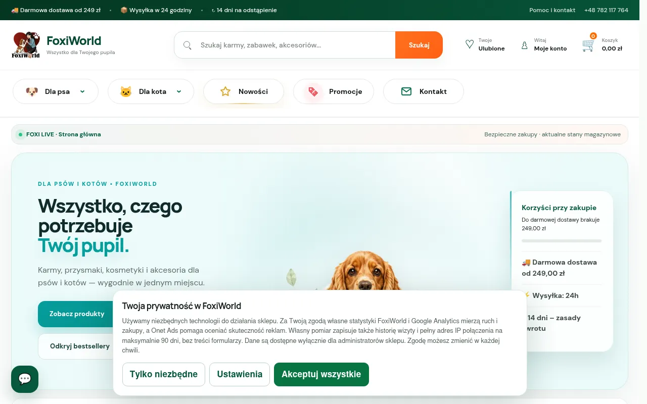 Screenshot of foxiworld.pl