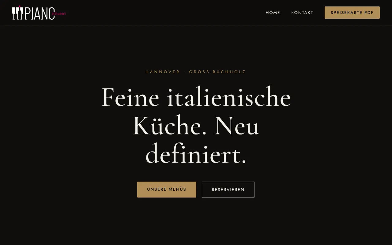 Screenshot of restaurant-piano.de