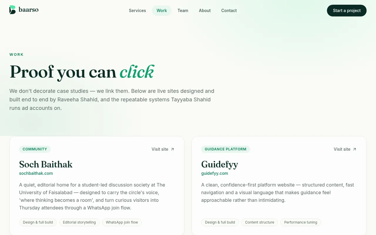 Screenshot of baarso.com