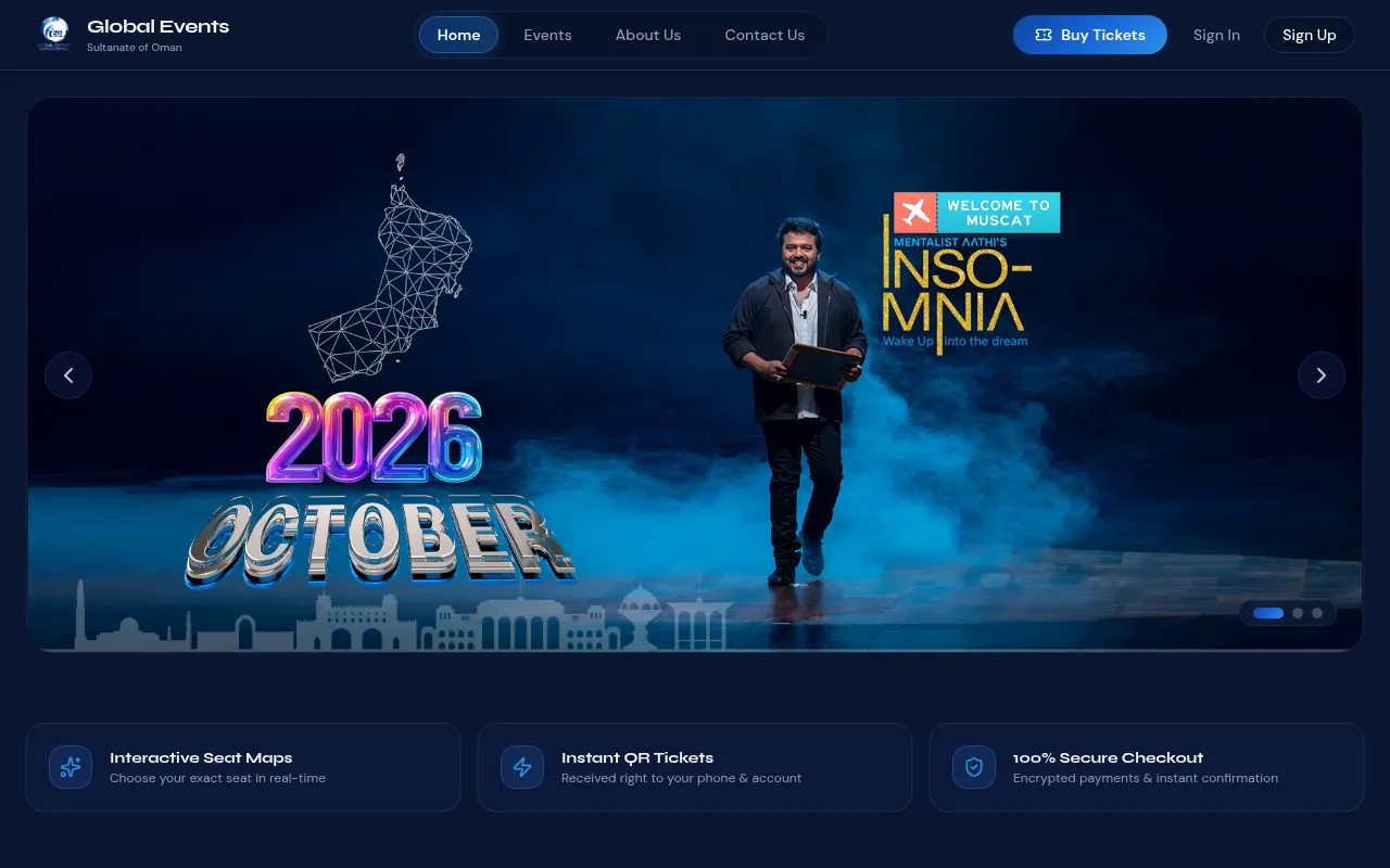 Screenshot of globalevents.om