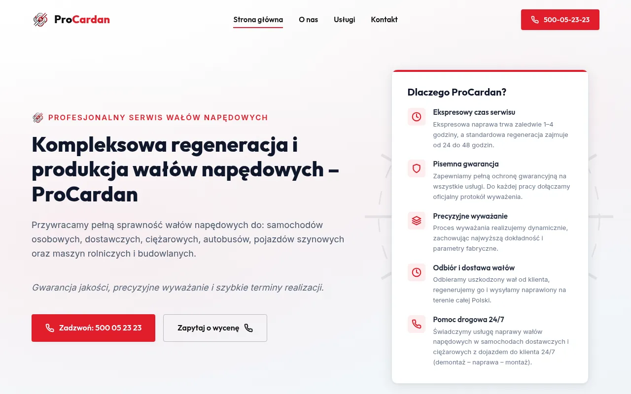 Screenshot of procardan.pl