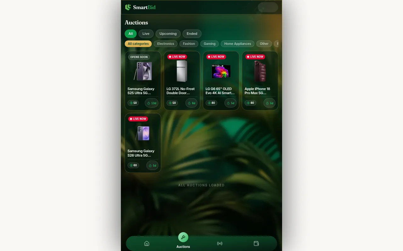 Screenshot of smartbid.et