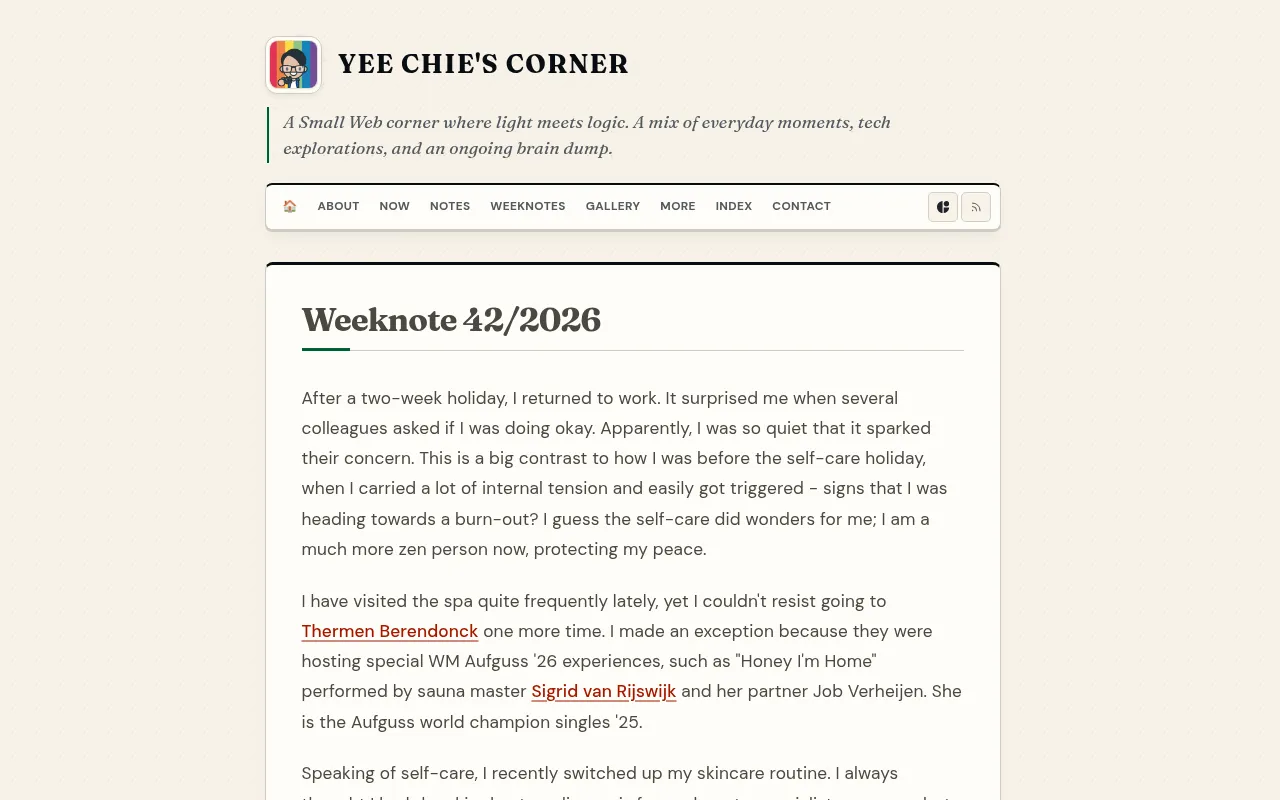 Screenshot of yeechie.nl