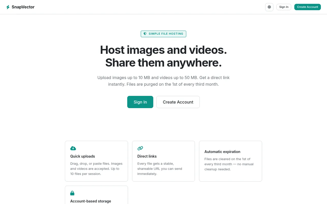 Screenshot of snapvector-dev.pages.dev