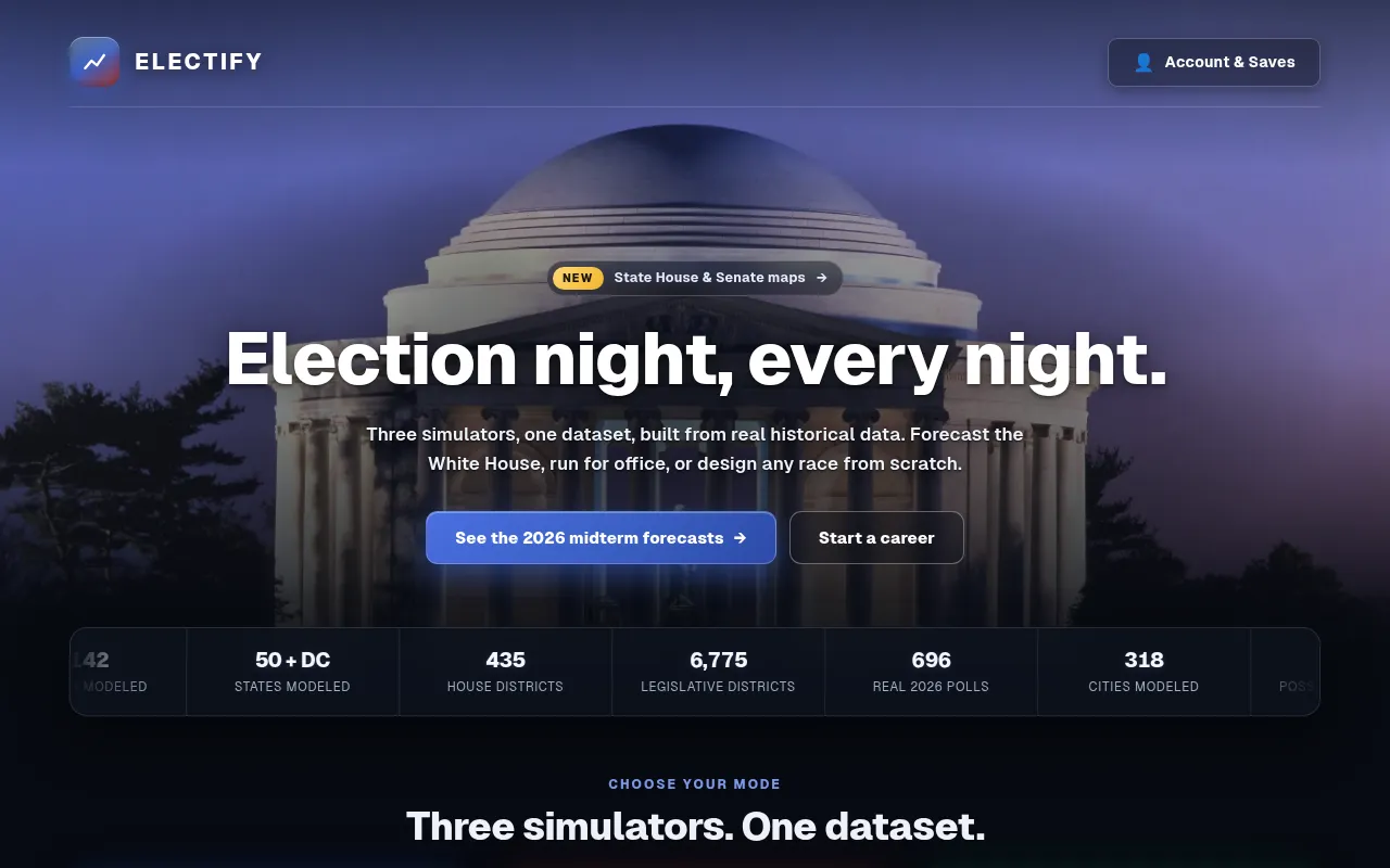 Screenshot of electify.live