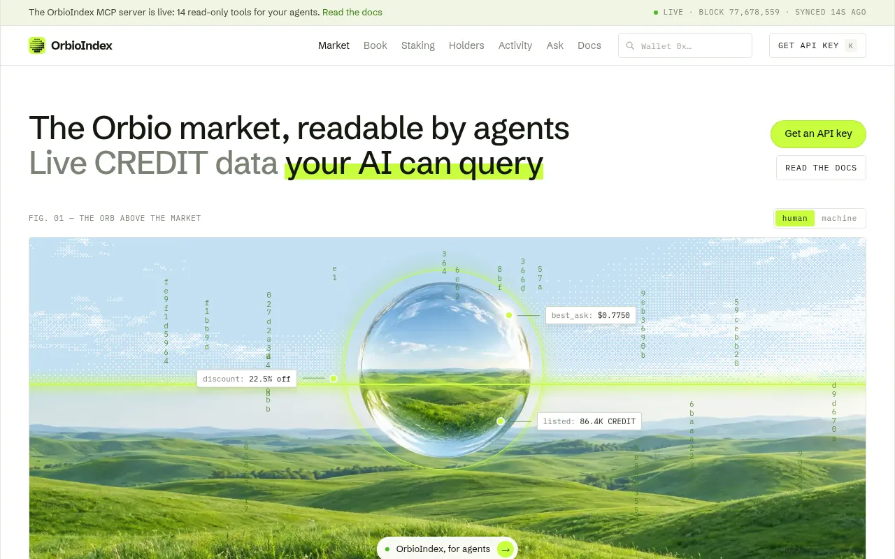 Screenshot of orbioindex.dev