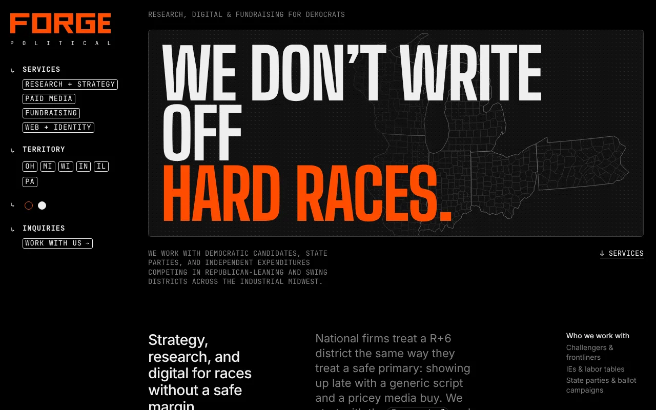 Screenshot of forgepolitical.com