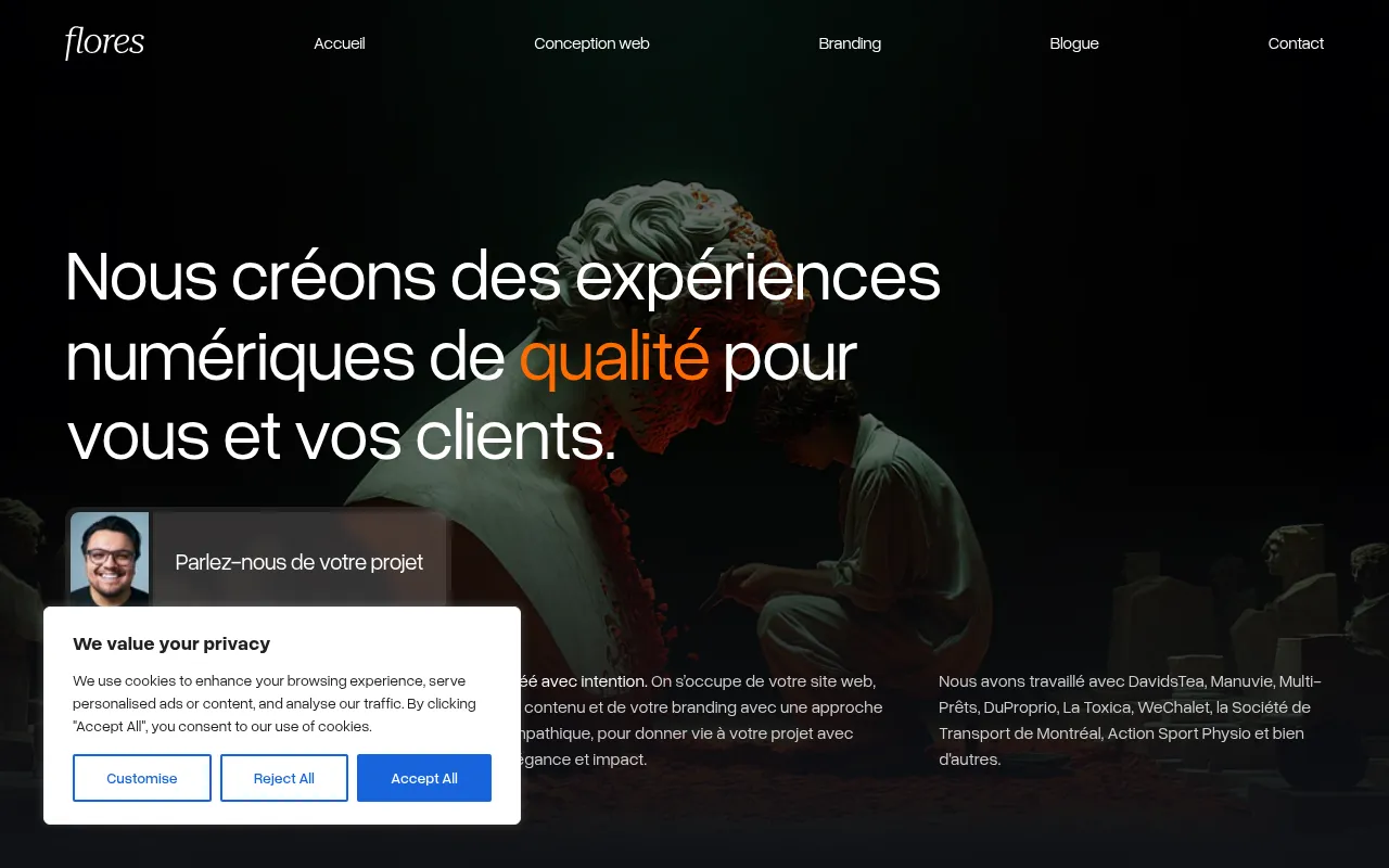 Screenshot of floresagency.ca