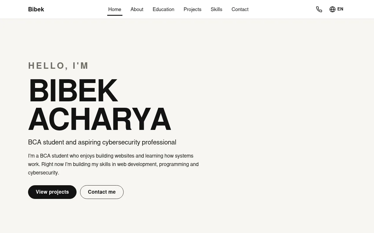 Screenshot of bibekacharya-xyz.github.io