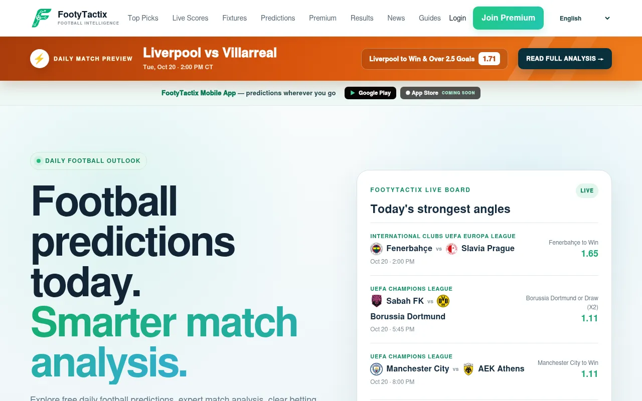 Screenshot of footytactix.com