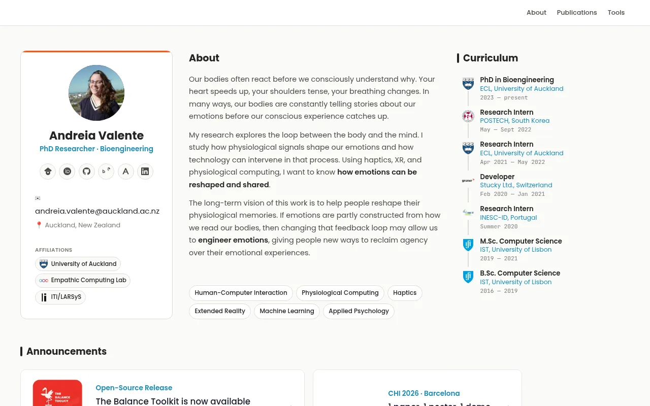 Screenshot of andreia-valente.com