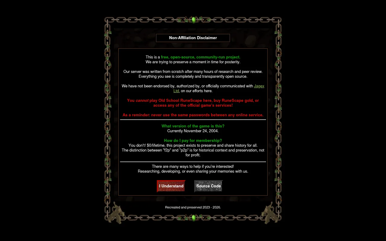 Screenshot of 2004.lostcity.rs