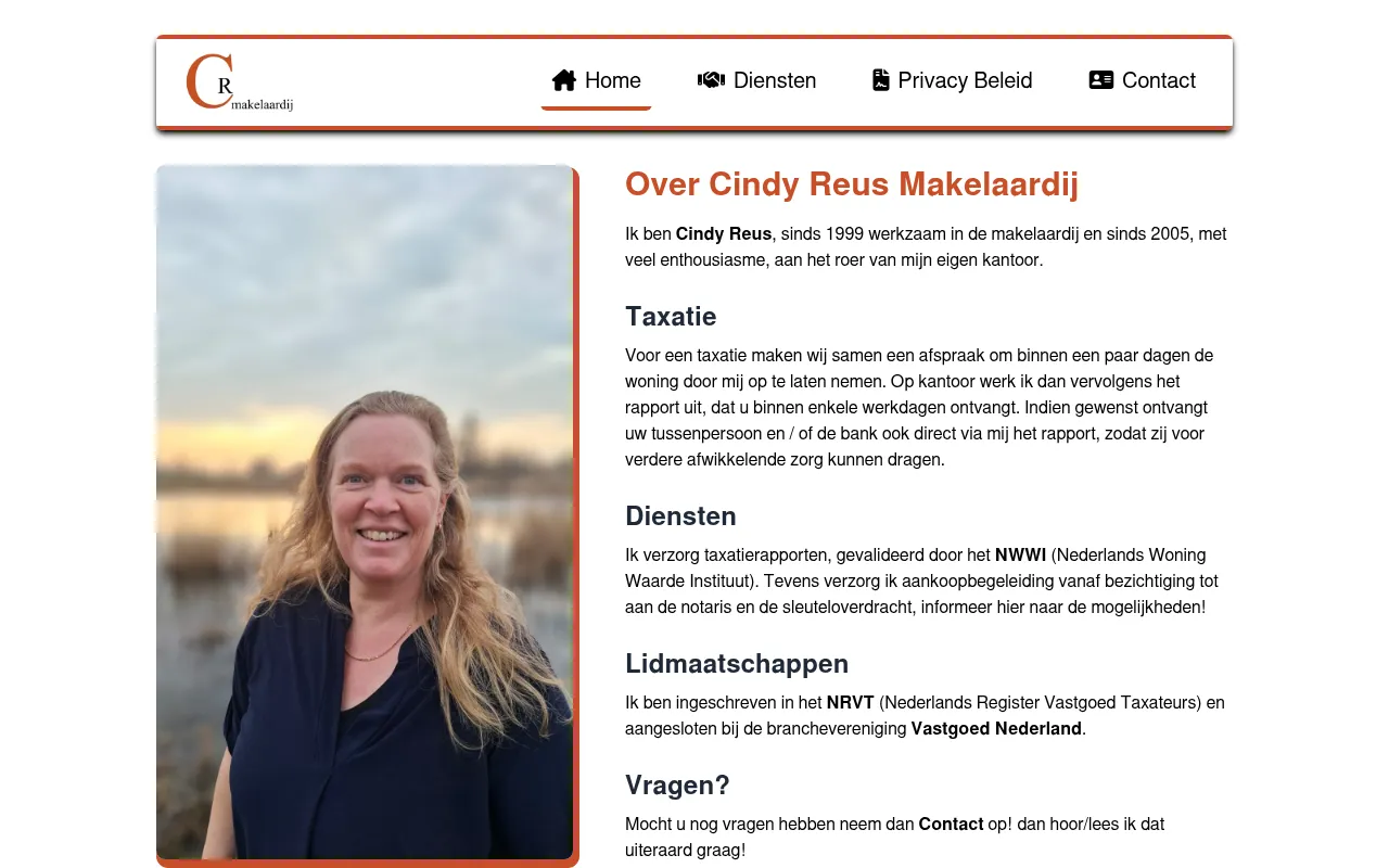Screenshot of cindyreusmakelaardij.com