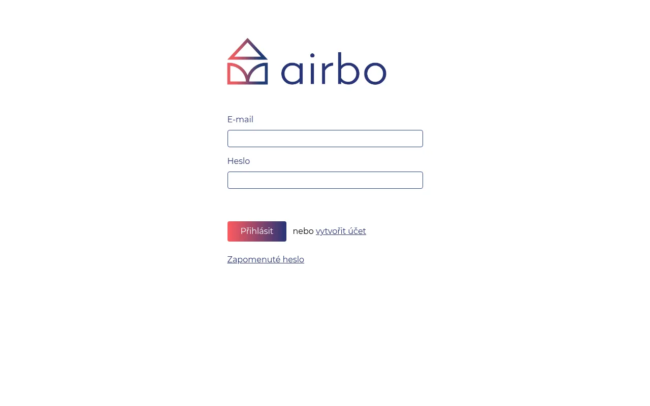 Screenshot of app.airbo.cz