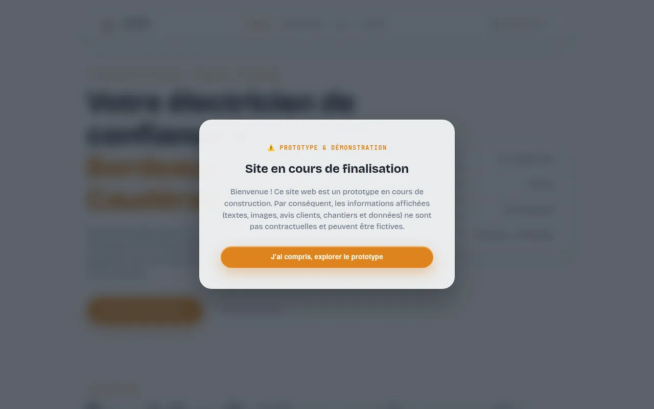 Screenshot of cauderanelectricite.github.io