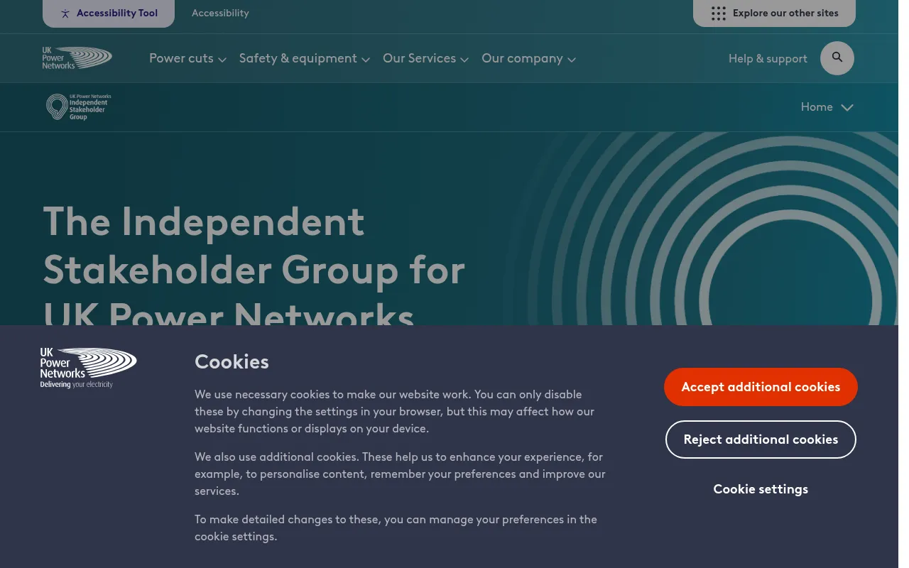 Screenshot of ceg.ukpowernetworks.co.uk
