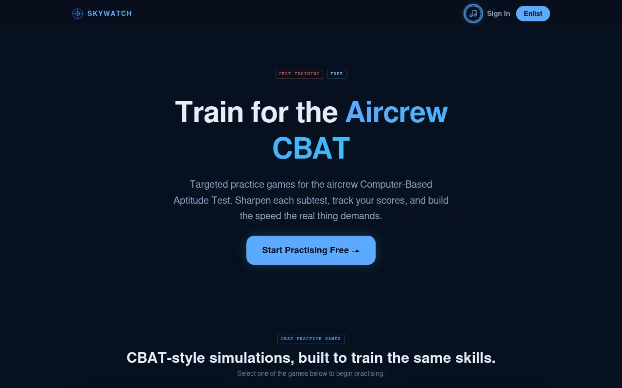 Screenshot of skywatch.academy