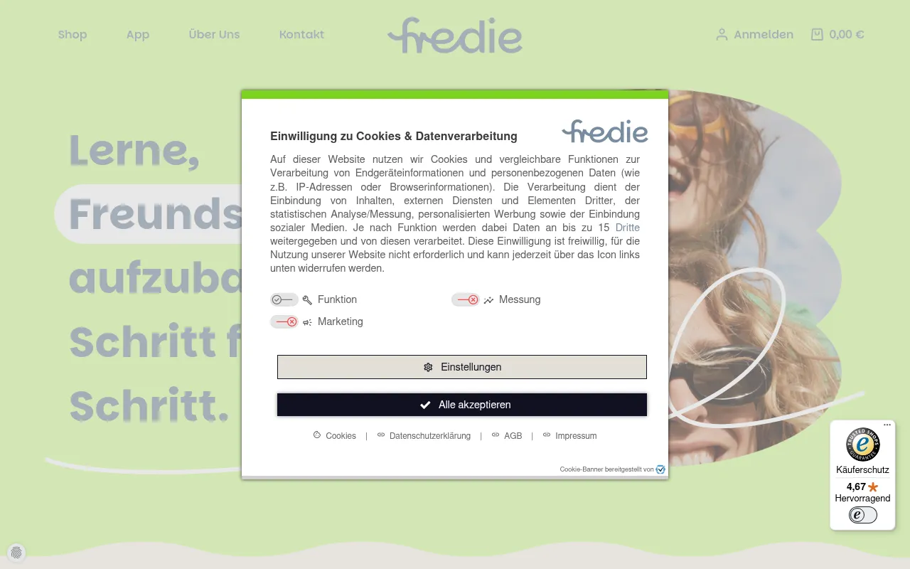 Screenshot of fredie.com