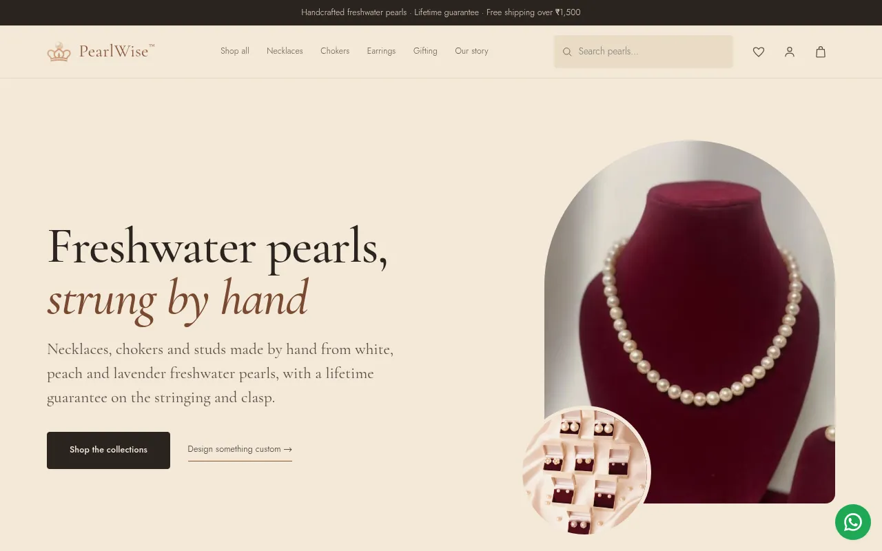 Screenshot of pearlwise.in