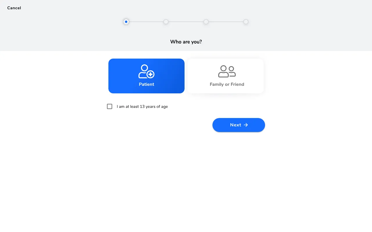 Screenshot of patient.cbord.com