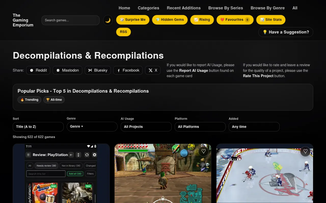 Screenshot of thegamingemporium.com