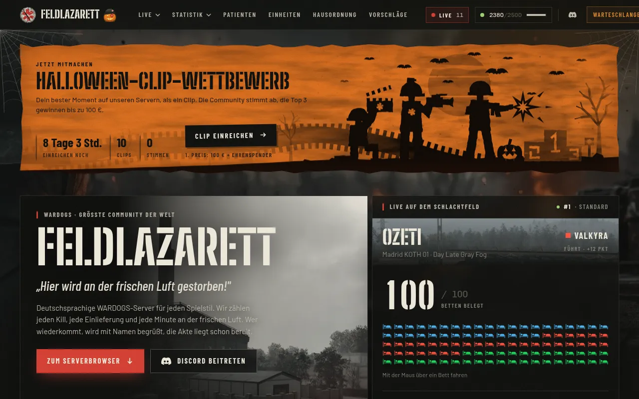 Screenshot of feldlazarett.net