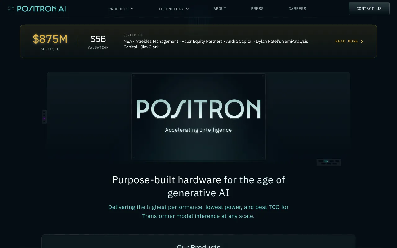 Screenshot of positron.ai
