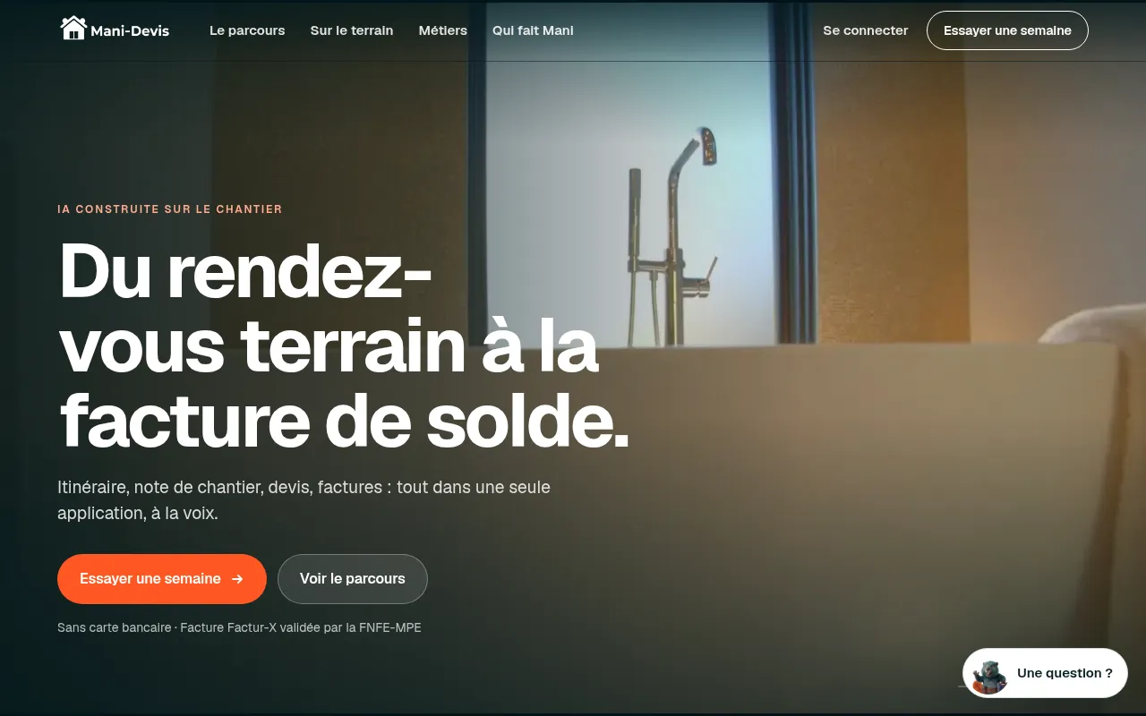 Screenshot of manidevis.com