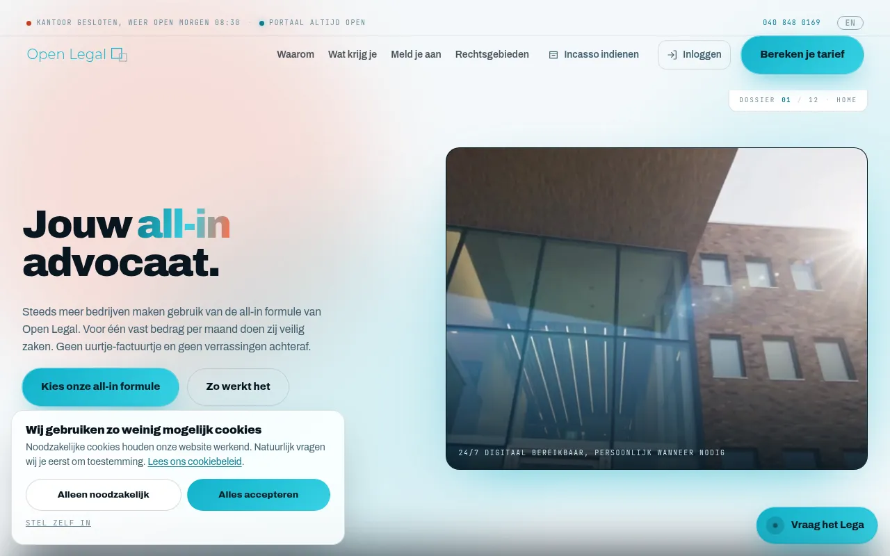 Screenshot of openlegal.dev