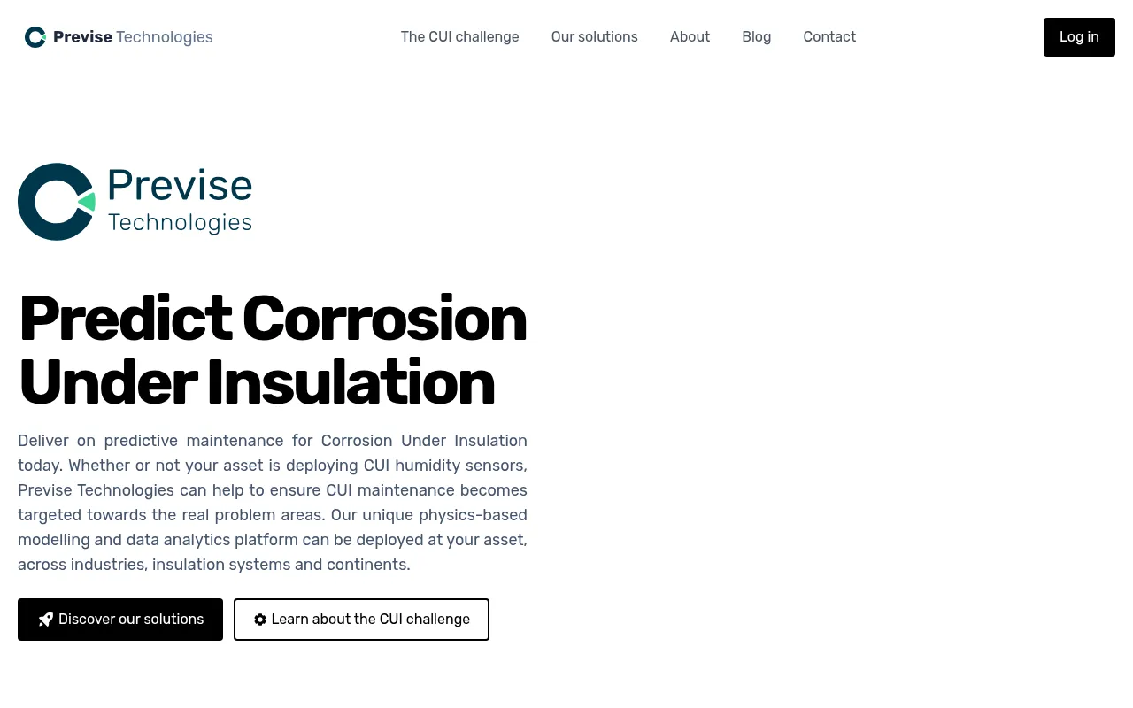 Screenshot of previse-cui.com