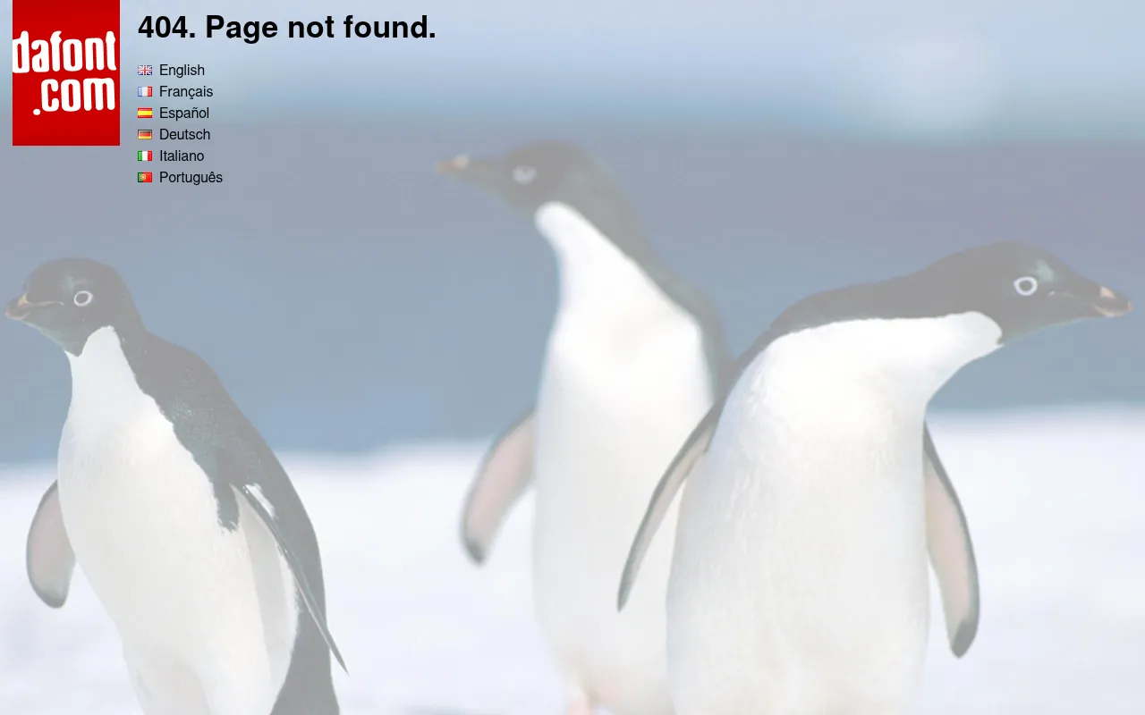 Screenshot of dafont.com