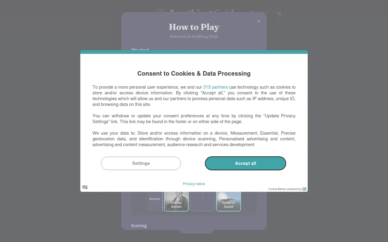 Screenshot of anythinggrid.com